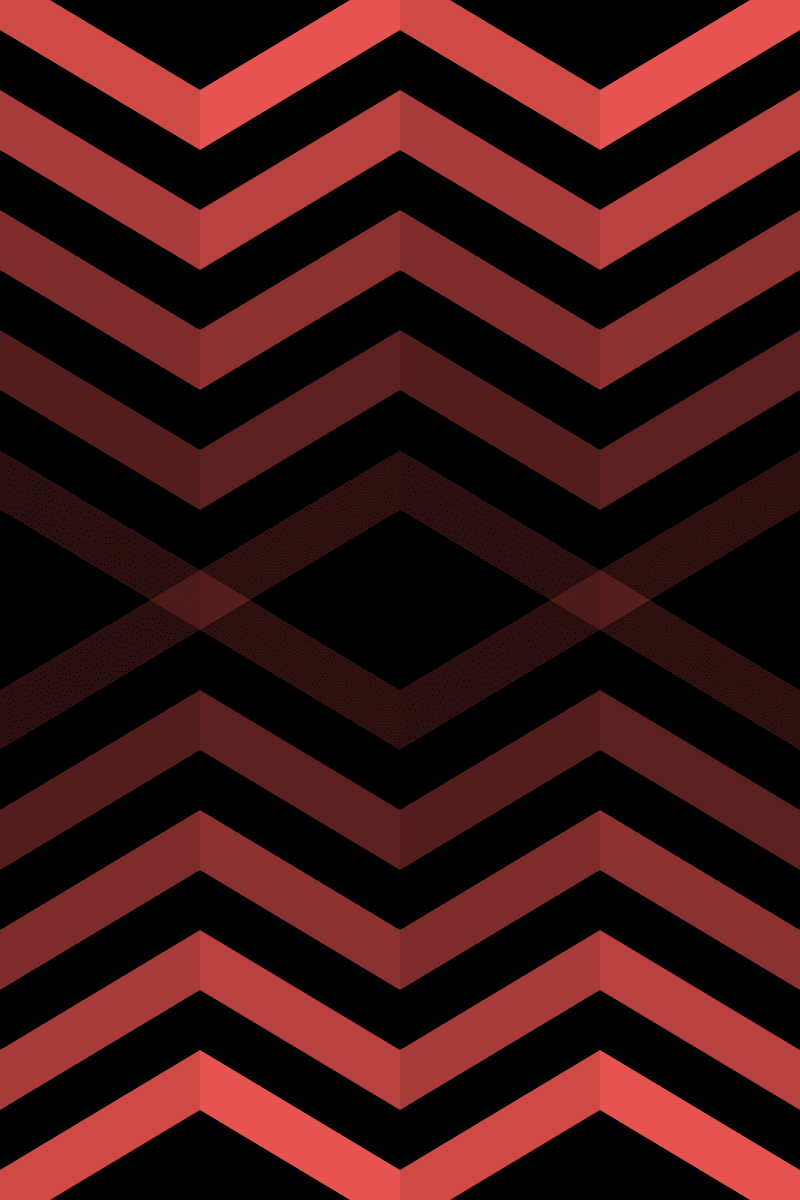 Geometric Pattern: Chevron Cascade: Dark / Red Wolf