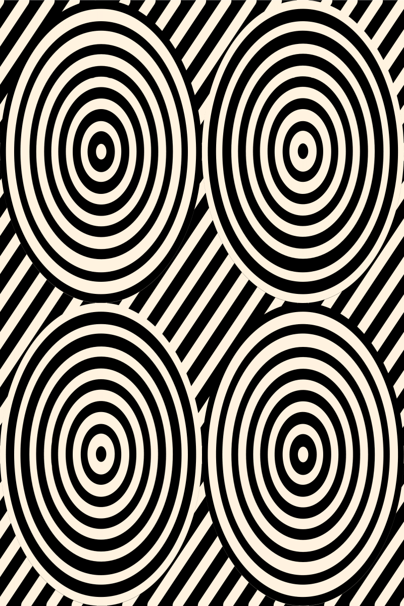 Geometric Pattern: Circle Strobe: Deco / Red Wolf