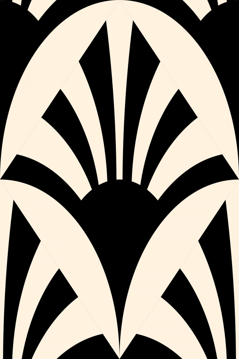 Geometric Pattern: Deco Sunset: Deco / Red Wolf