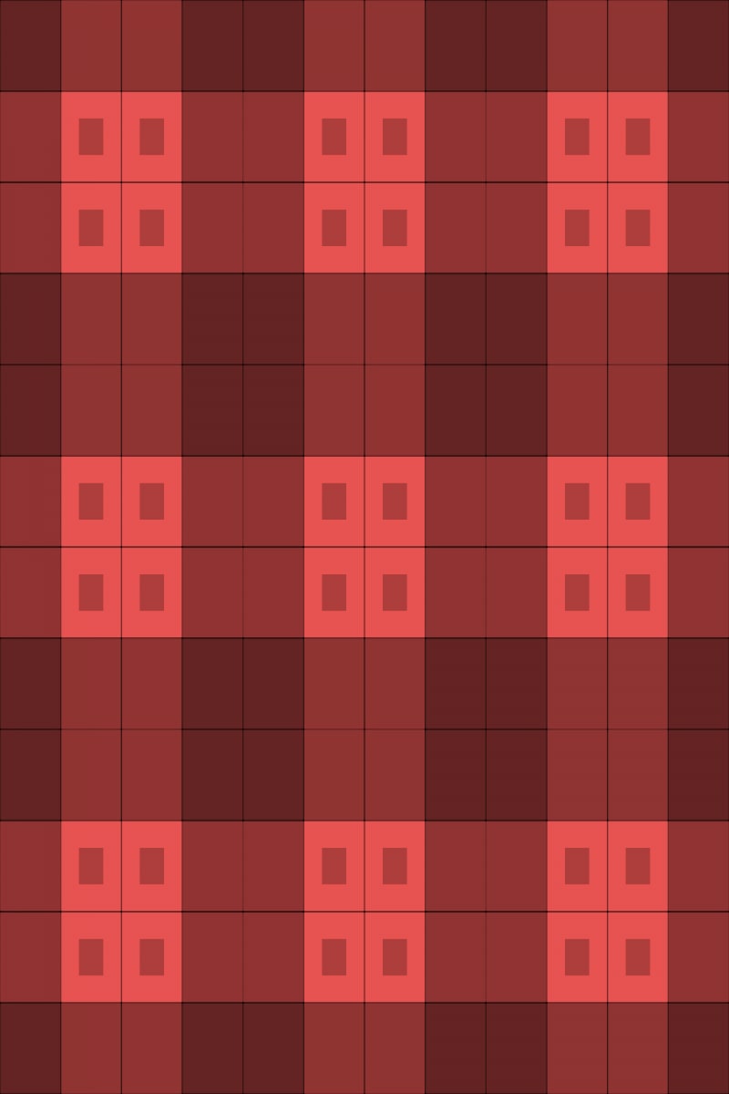 Geometric Pattern: Button Weave: Dark / Red Wolf