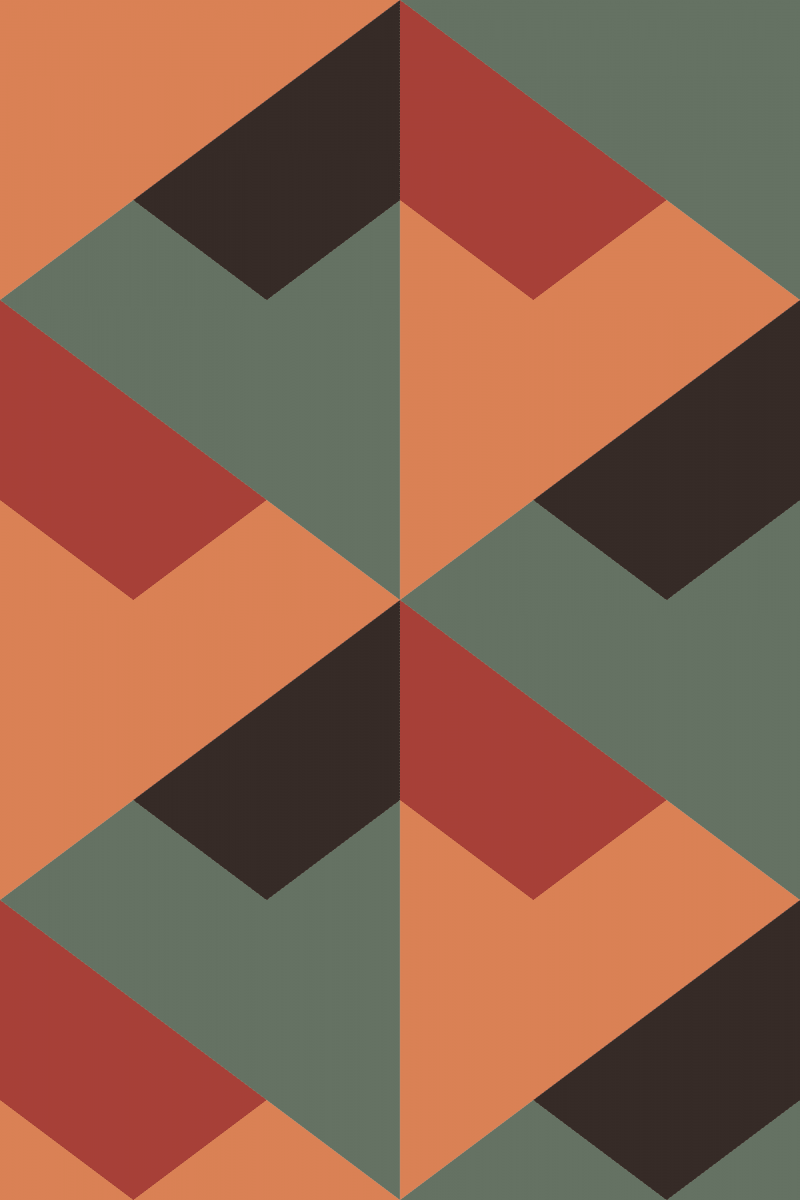 Geometric Pattern: Stealth / Red Wolf