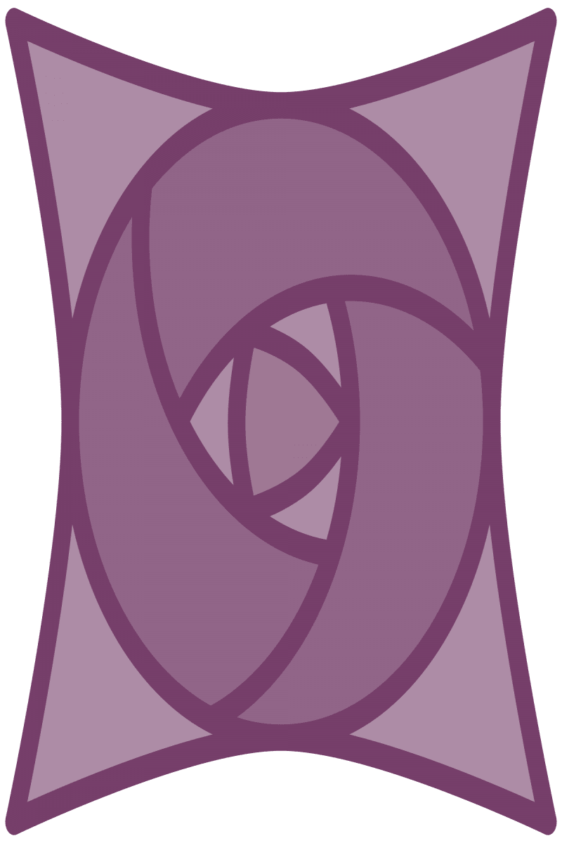 Geometric Pattern: Nouveau Rose: Gemstone Light / Red Wolf