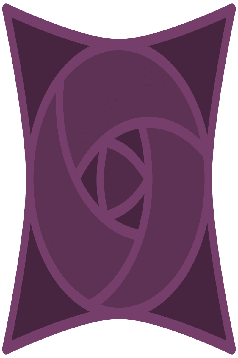Geometric Pattern: Nouveau Rose: Gemstone Dark / Red Wolf