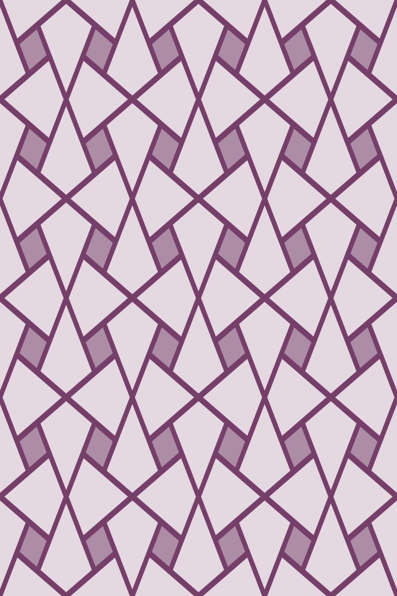 Geometric Pattern: Square Twist: Gemstone Light / Red Wolf