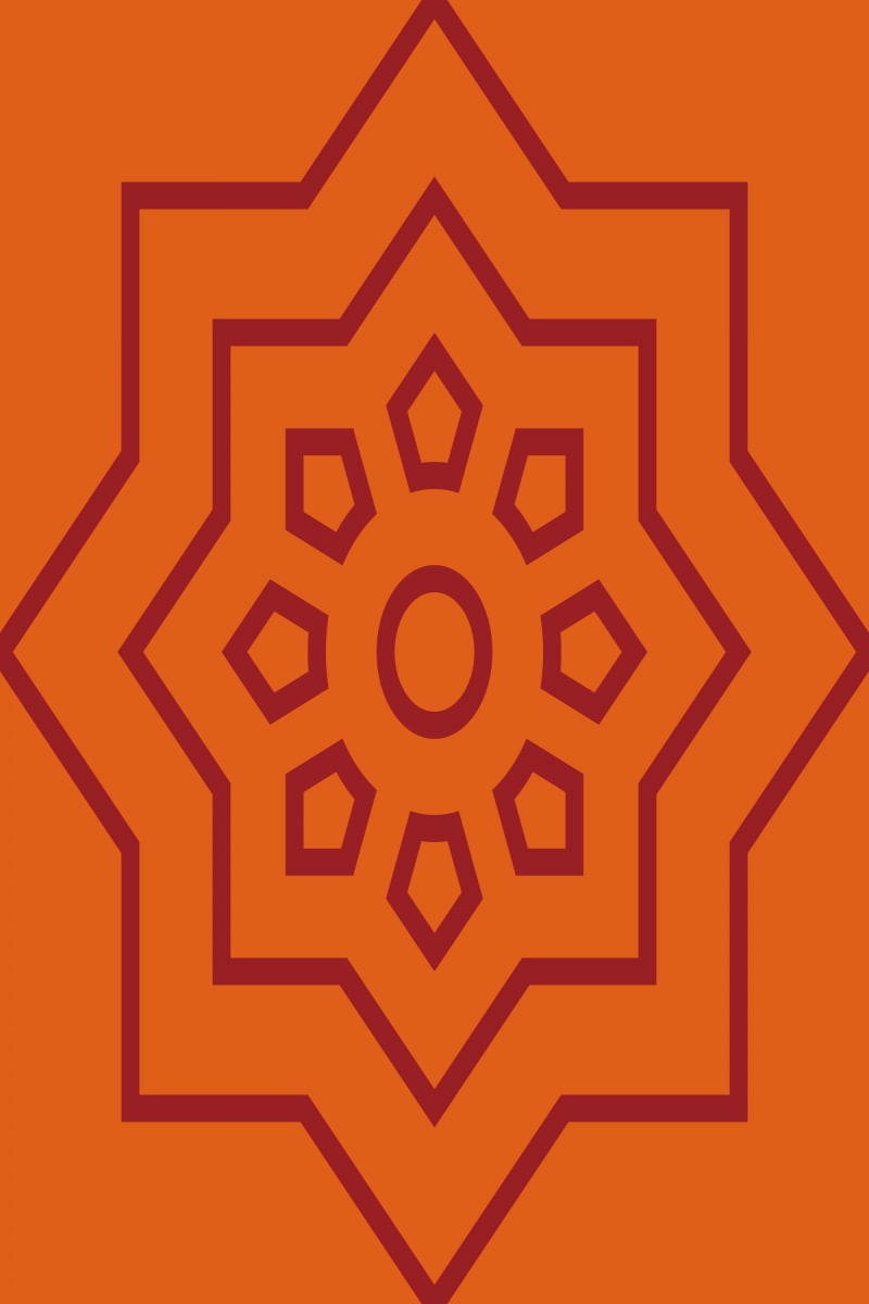 Geometric Pattern: Mahsa: Moderna / Red Wolf
