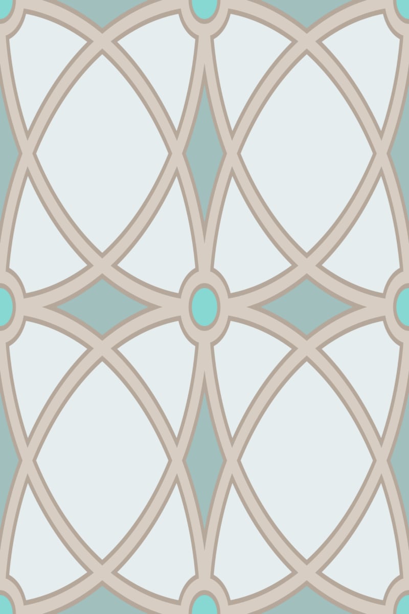 Geometric Pattern: Lattice Circle: Vista / Red Wolf