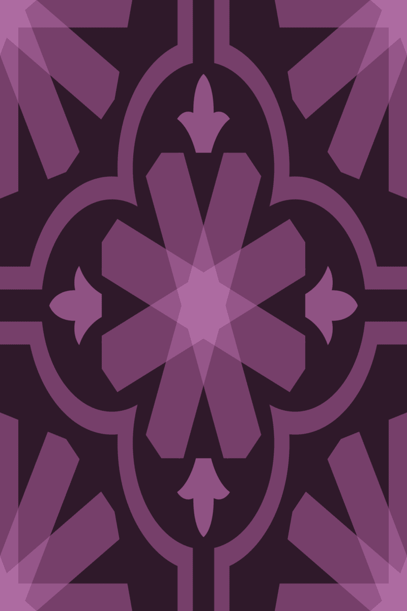 Geometric Pattern: Dabka: Gemstone Dark / Red Wolf