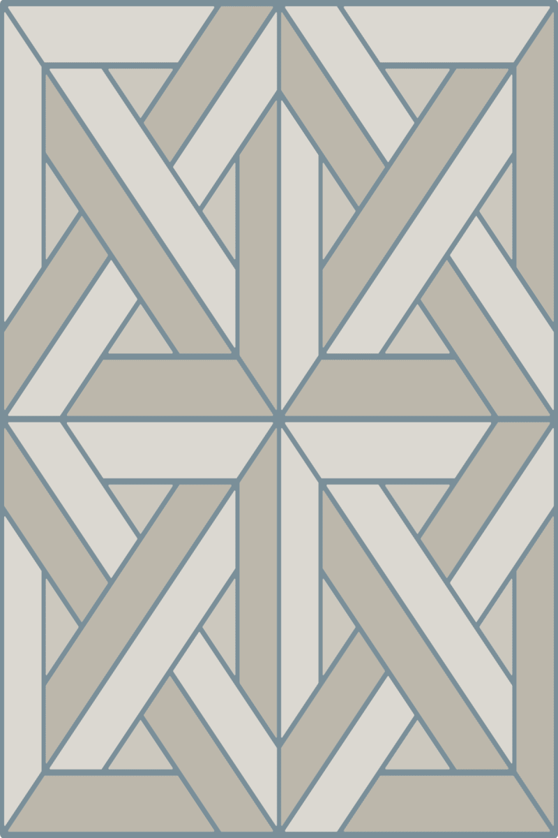 Geometric Pattern: Castel: Stone / Red Wolf