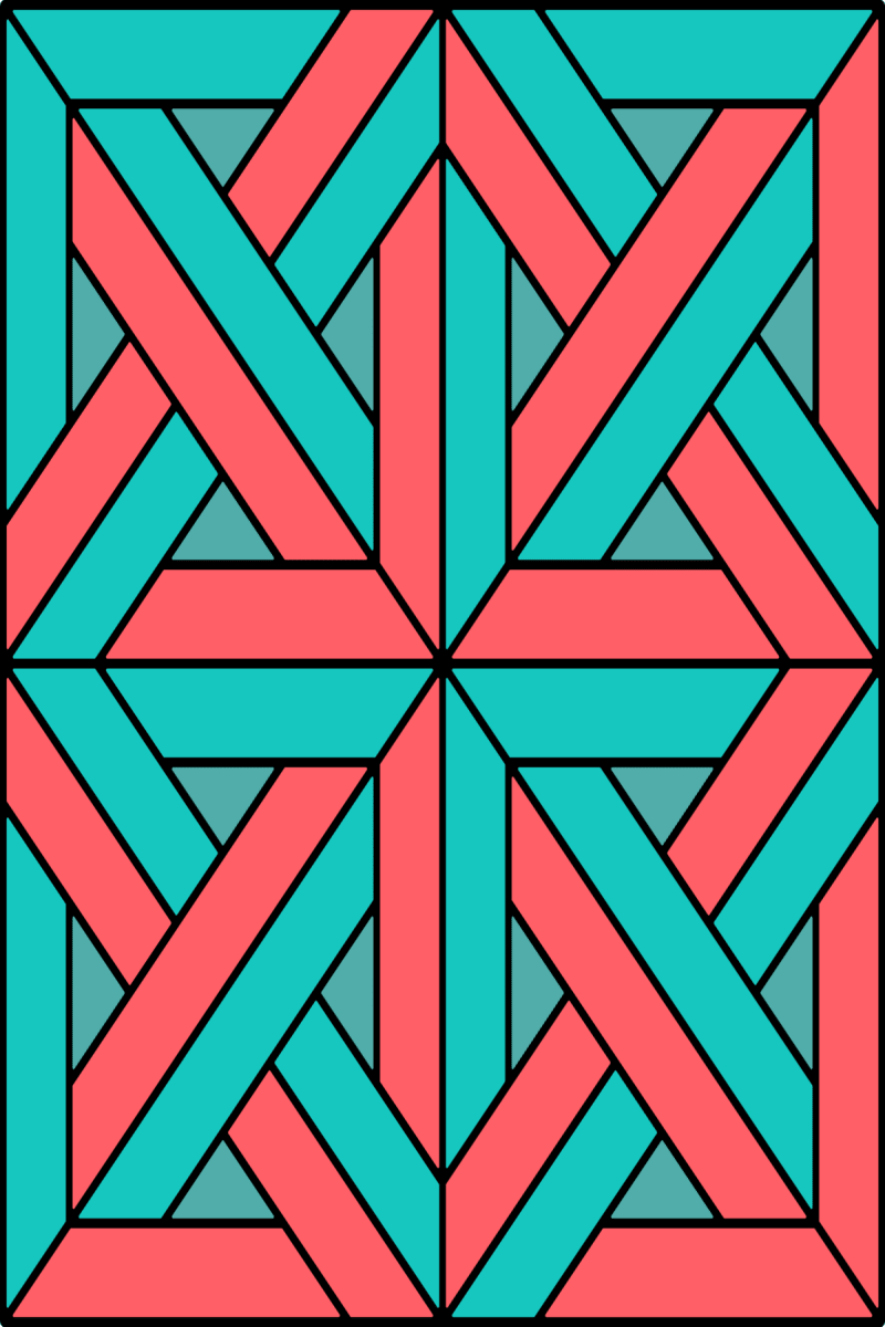 Geometric Pattern: Castel: Moderna / Red Wolf