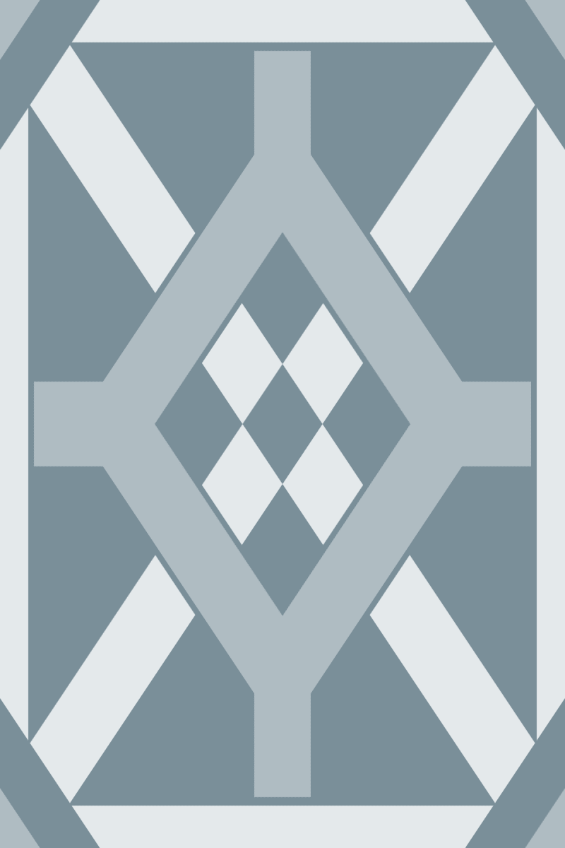 Geometric Pattern: Seville: Stone Dark / Red Wolf