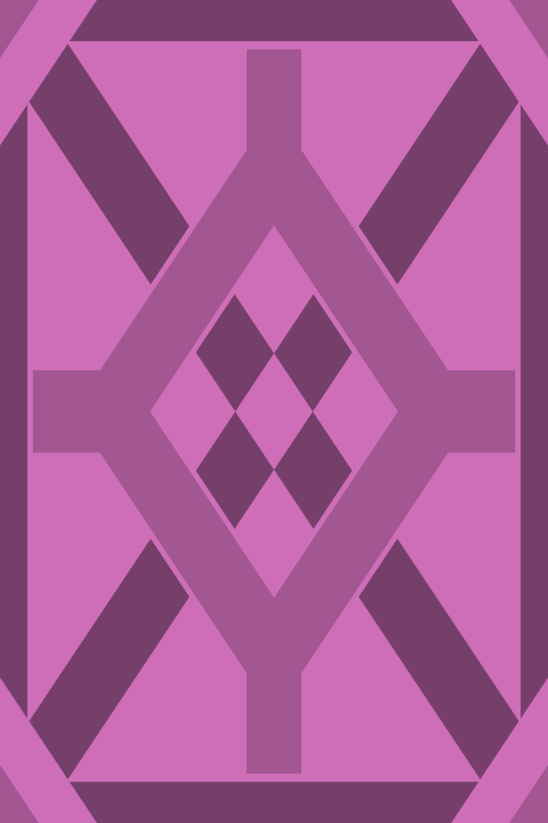 Geometric Pattern: Seville: Gemstone Light / Red Wolf