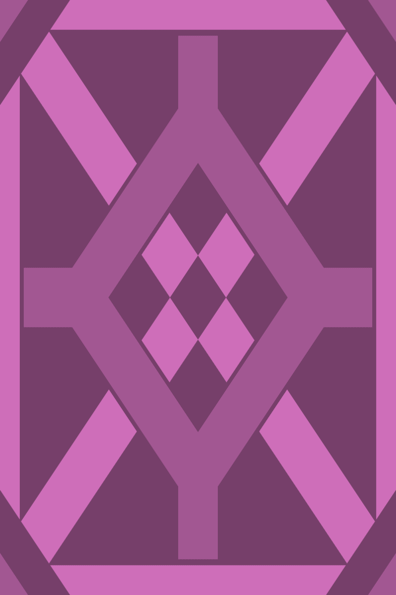 Geometric Pattern: Seville: Gemstone Dark / Red Wolf