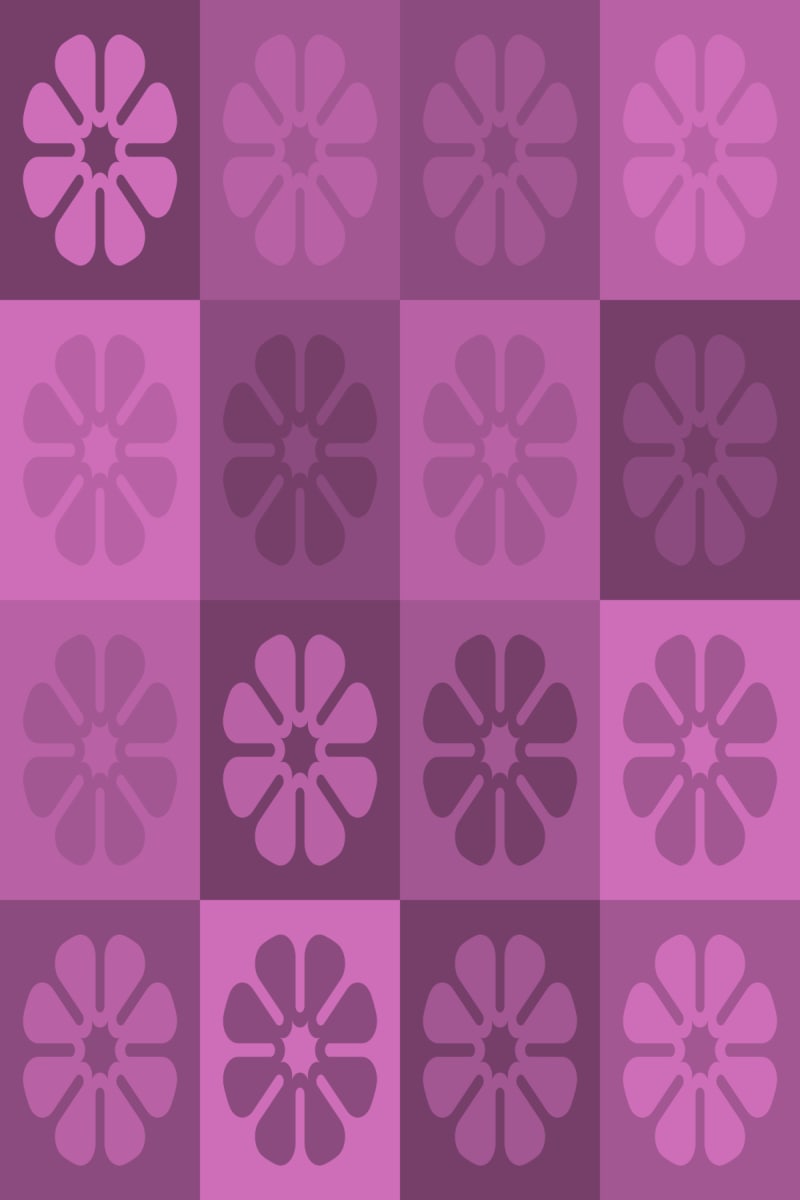 Geometric Pattern: Amapola: Gemstone / Red Wolf