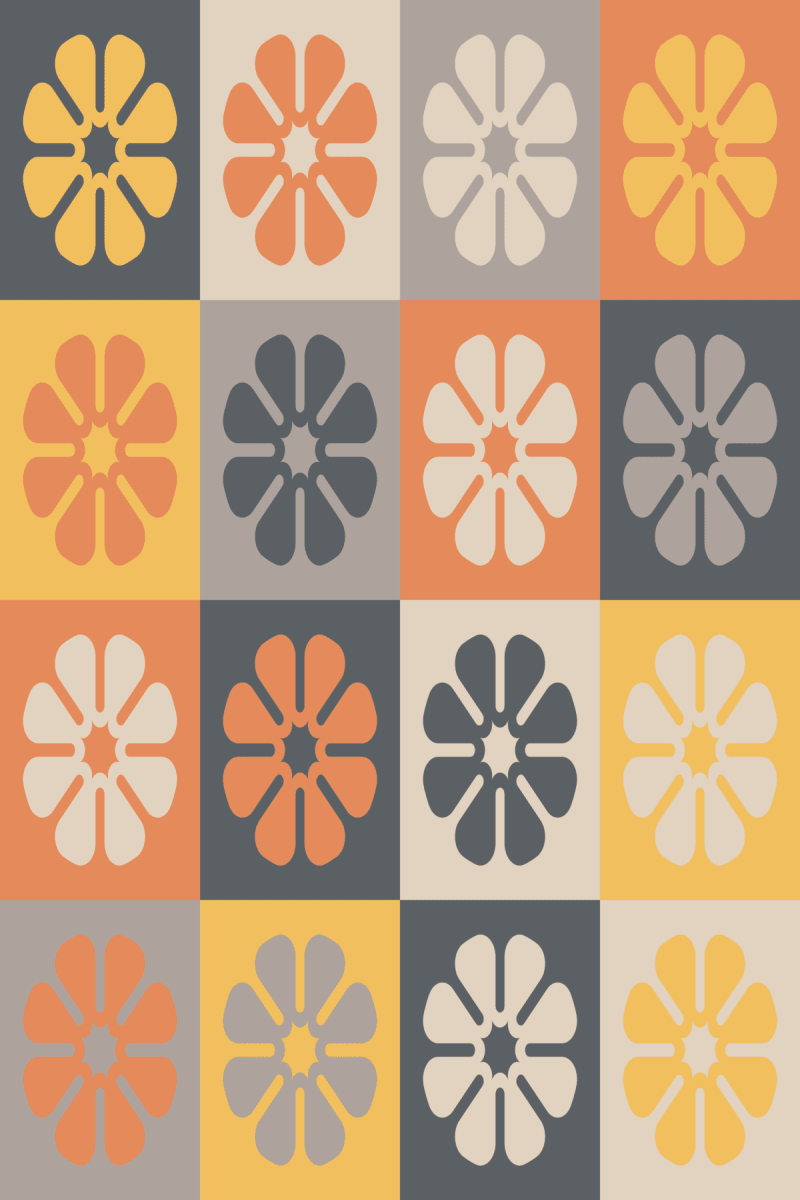 Geometric Pattern: Amapola: Garden / Red Wolf