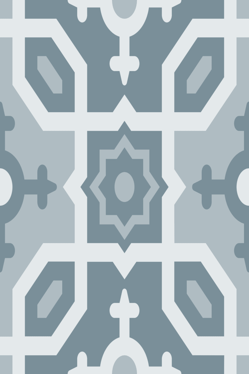 Geometric Pattern: Templo: Stone / Red Wolf