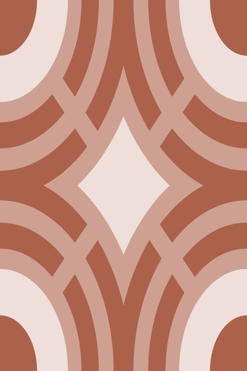 Geometric Pattern: Chapateo: Cesco Dark / Red Wolf