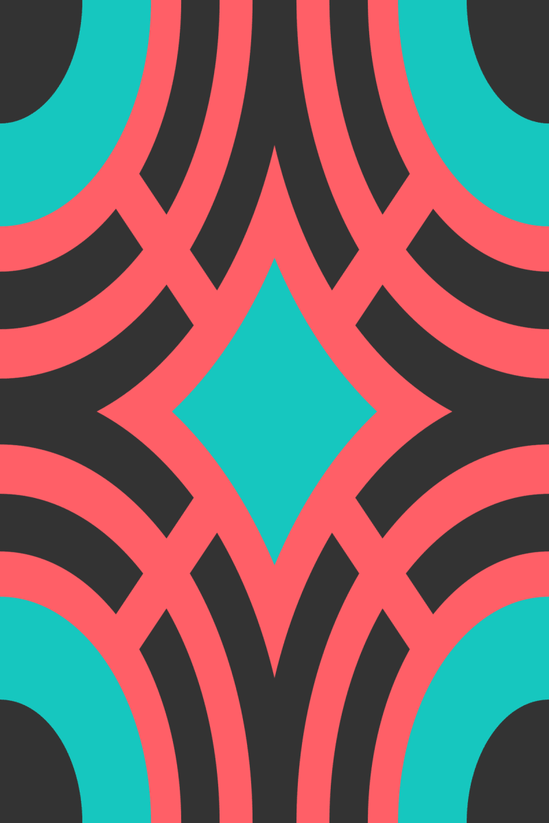 Geometric Pattern: Chapateo: Moderna Dark / Red Wolf