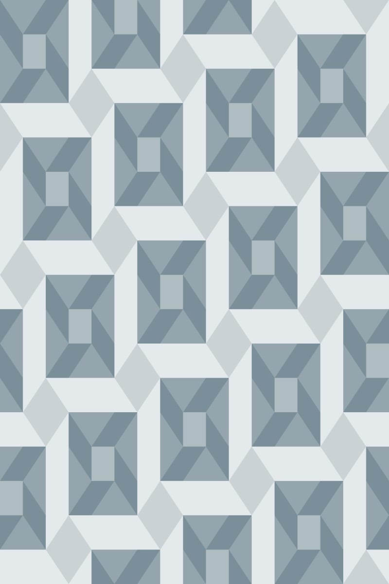 Geometric Pattern: Sanchez: Stone / Red Wolf