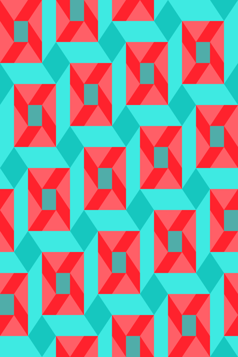 Geometric Pattern: Sanchez: Moderna / Red Wolf