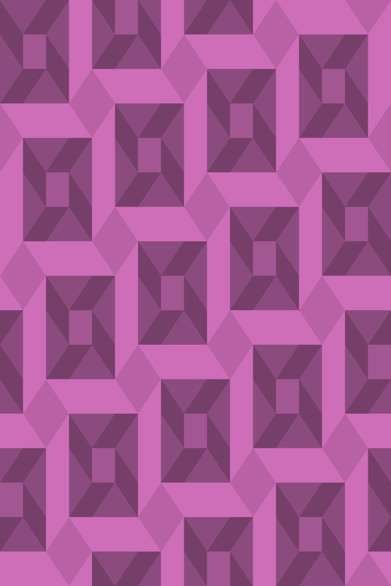 Geometric Pattern: Sanchez: Gemstone / Red Wolf