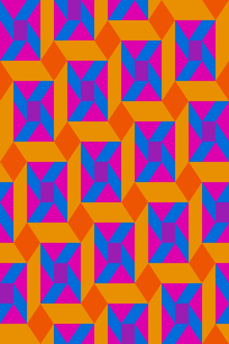 Geometric Pattern: Sanchez: Seasons / Red Wolf