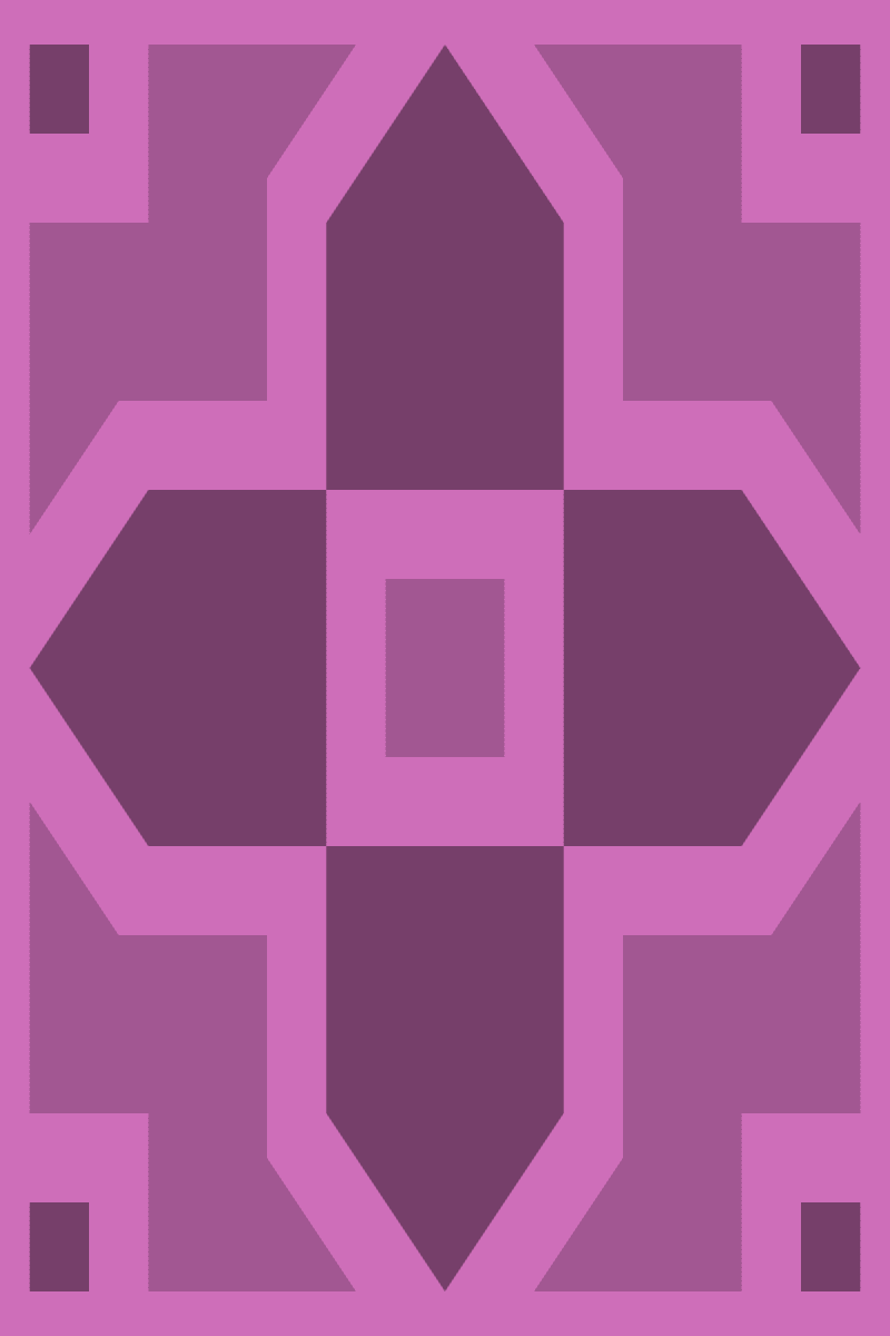 Geometric Pattern: Rosca: Gemstone / Red Wolf