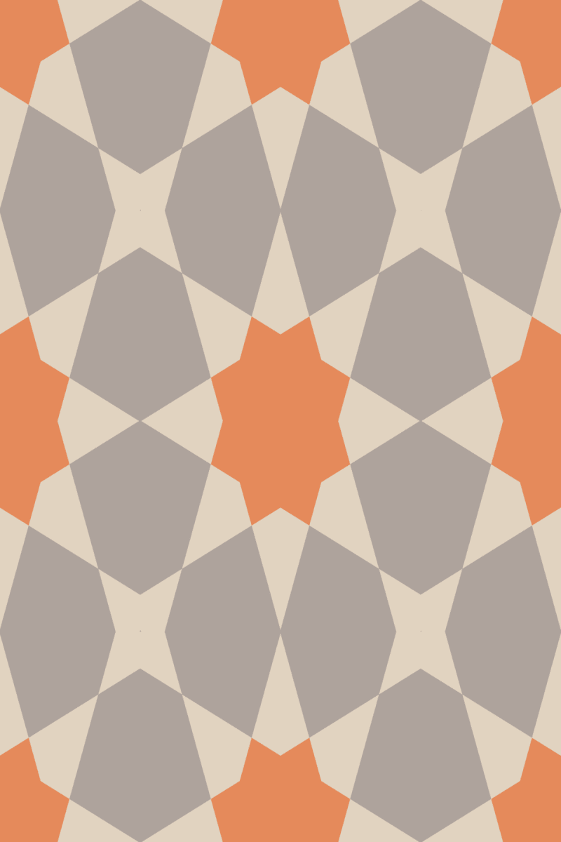 Geometric Pattern: Morocco: Garden / Red Wolf
