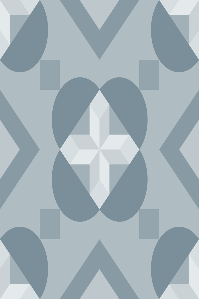 Geometric Pattern: Javier: Stone / Red Wolf