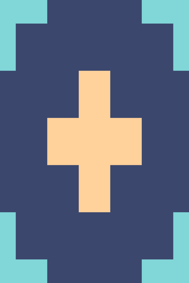 Geometric Pattern: Eaton: Art Deco / Red Wolf