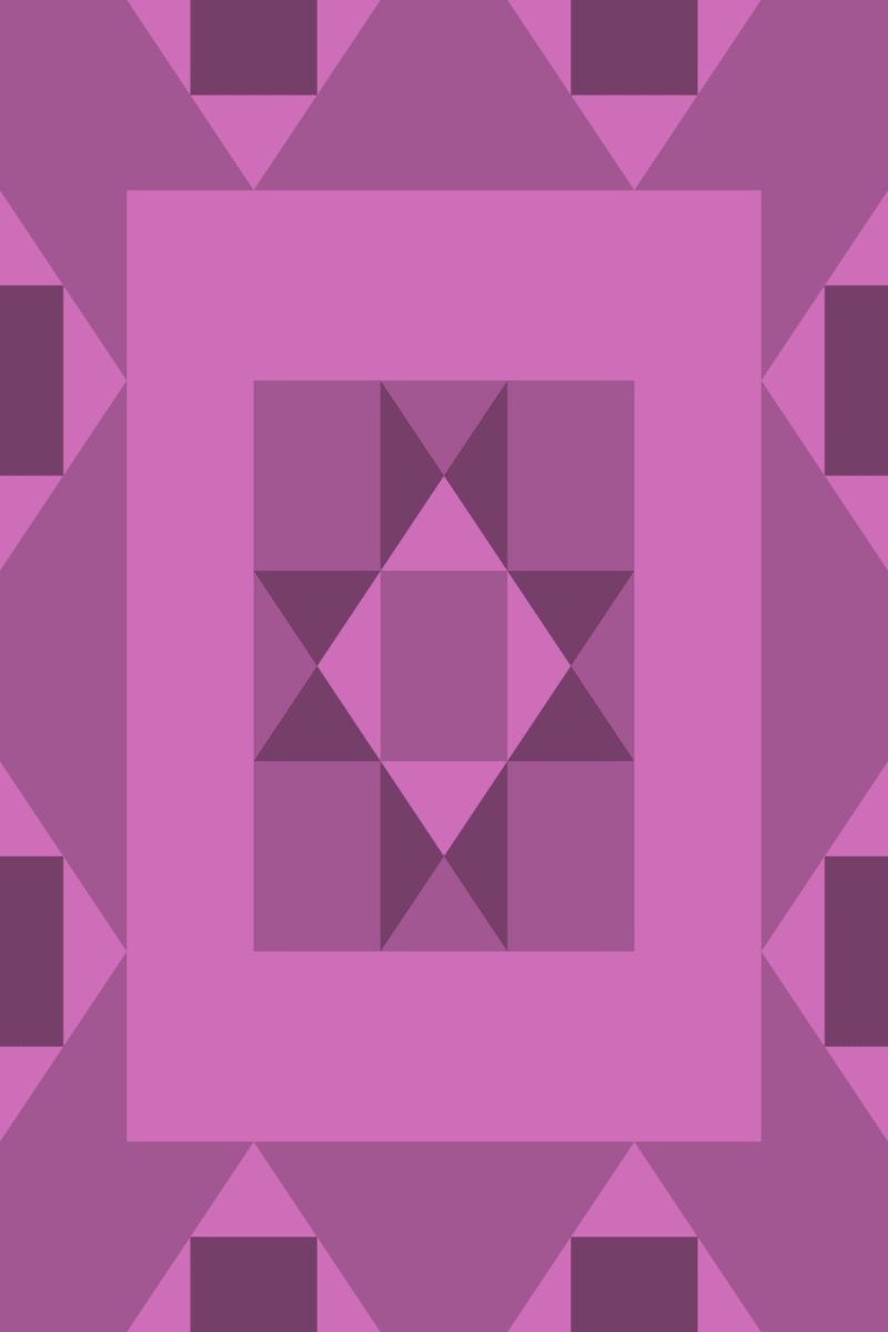 Geometric Pattern: Kendal: Gemstone / Red Wolf