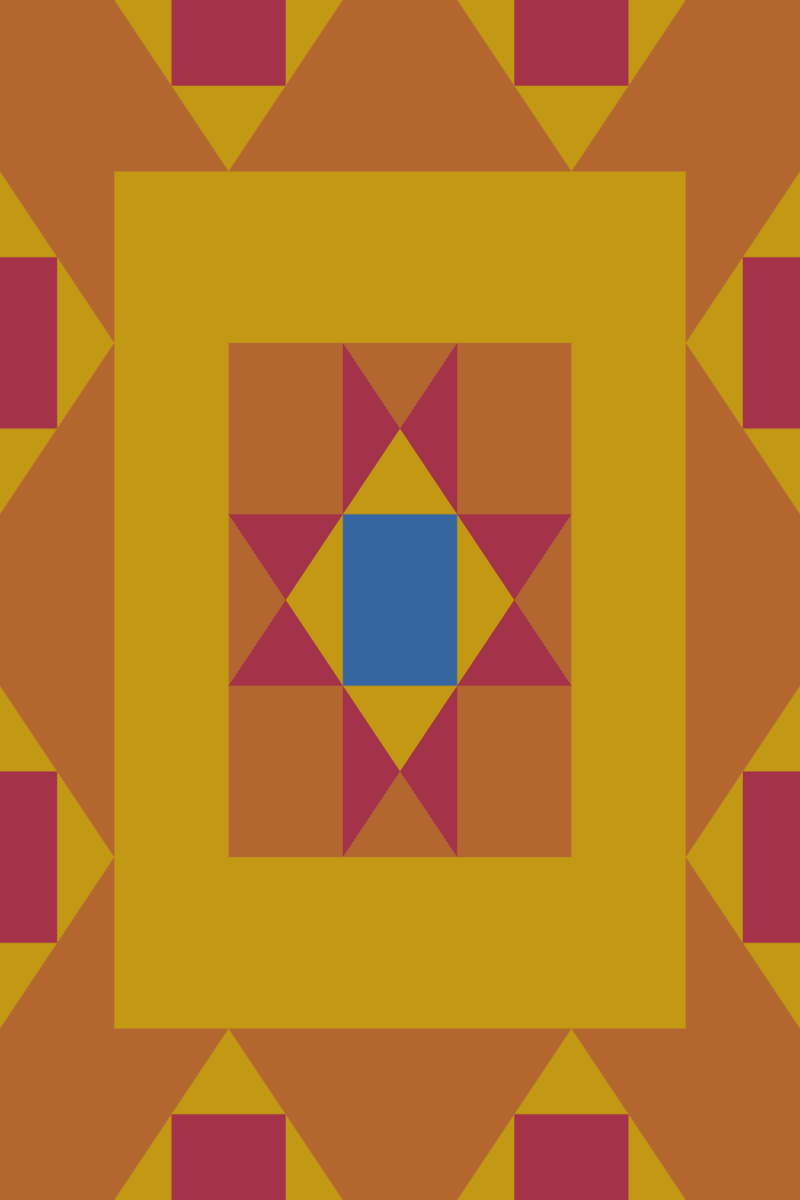 Geometric Pattern: Kendal: Hortus / Red Wolf