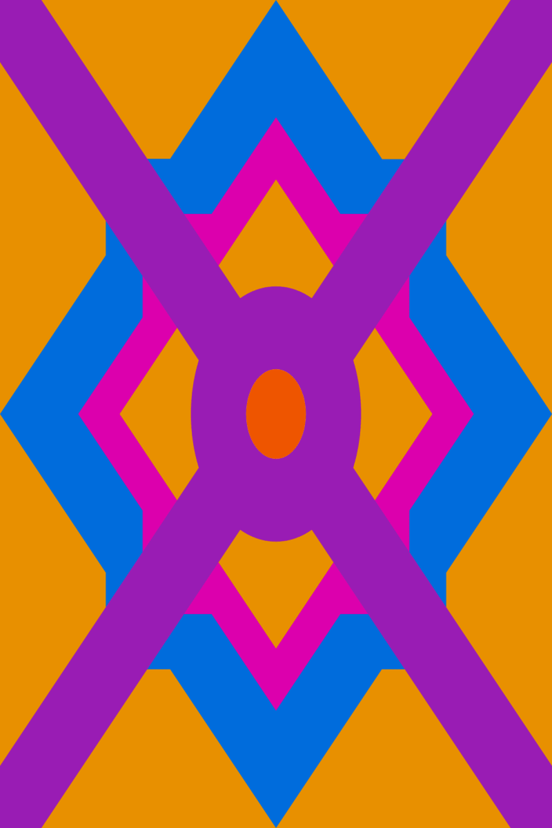 Geometric Pattern: Talavera: Season / Red Wolf