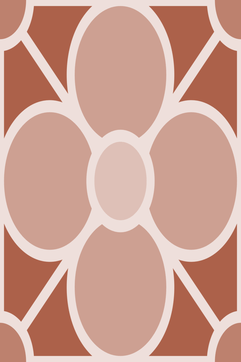 Geometric Pattern: Plumeria: Cesco / Red Wolf