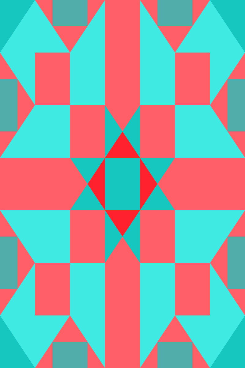 Geometric Pattern: Canterbury: Moderna / Red Wolf
