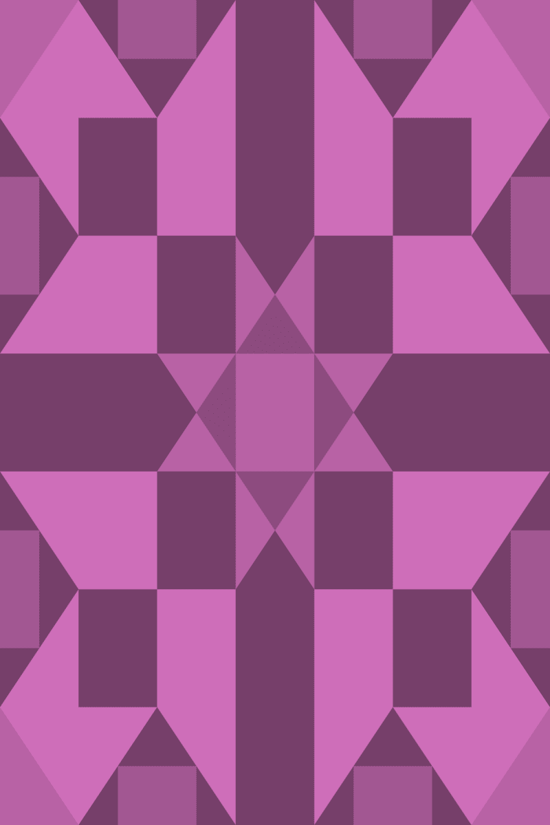 Geometric Pattern: Canterbury: Gemstone / Red Wolf