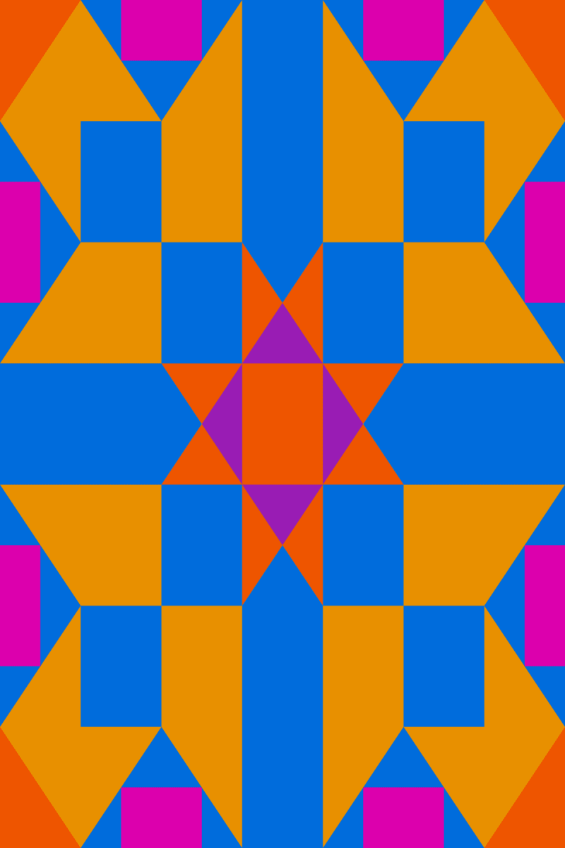 Geometric Pattern: Canterbury: Season / Red Wolf