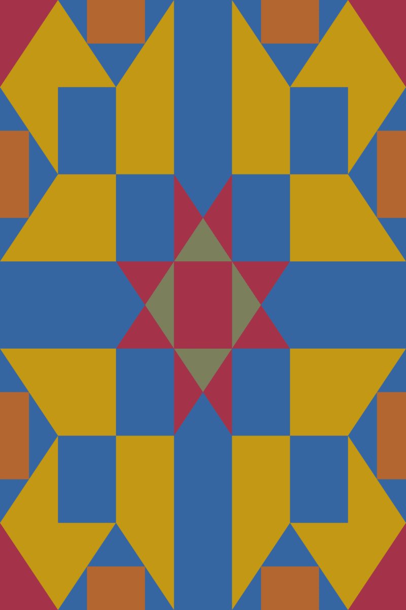 Geometric Pattern: Canterbury: Hortus / Red Wolf
