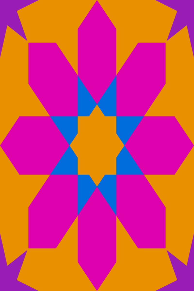 Geometric Pattern: Angola: Season / Red Wolf