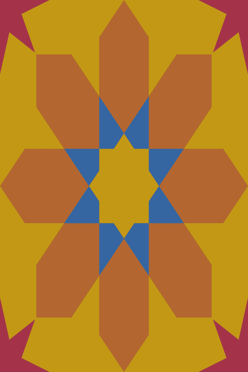 Geometric Pattern: Angola: Hortus / Red Wolf