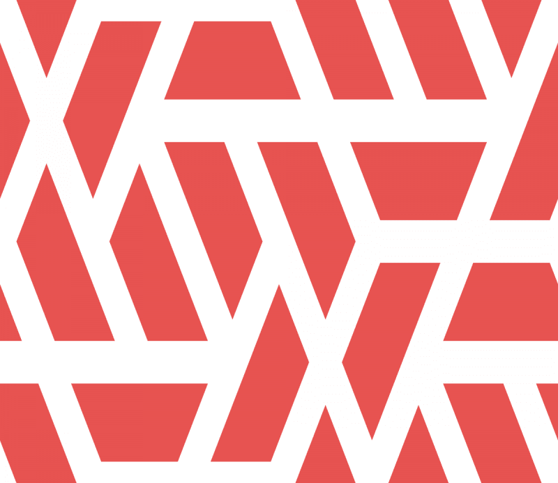 Geometric Pattern: Aperture: White Outline / Red Wolf