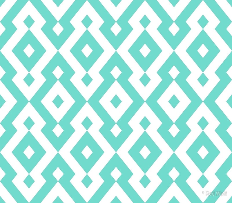 Geometric Pattern: Diamond / Red Wolf