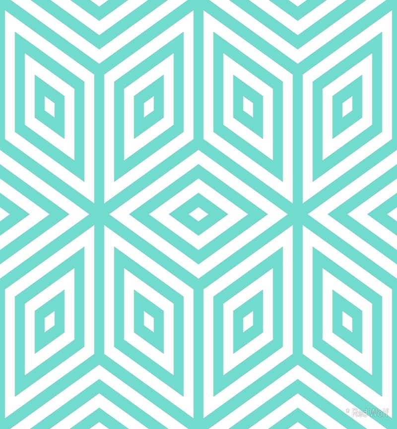 Geometric Pattern: Nested Cubes / Red Wolf