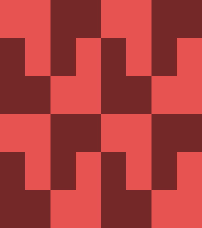 Geometric Pattern: Tetris Ell: Dark / Red Wolf