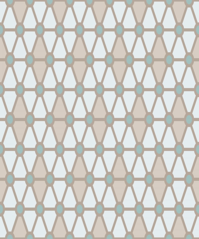 Geometric Pattern: Hexagon Circle / Red Wolf