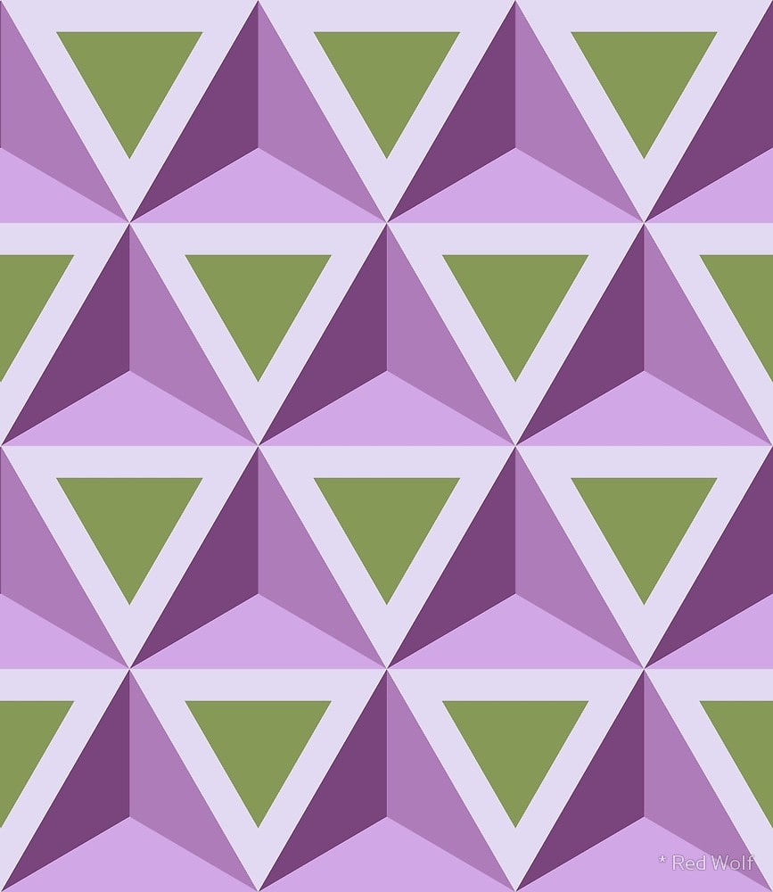 Geometric Pattern: Triangle / Red Wolf