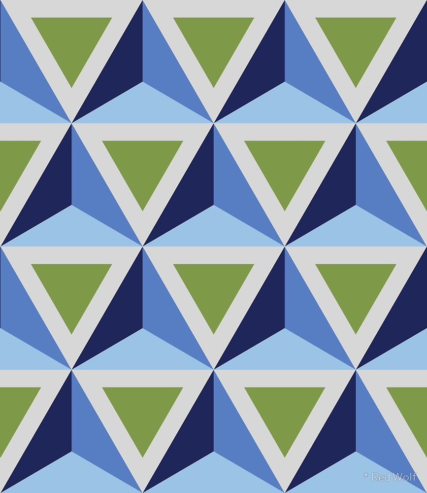 Geometric Pattern: Triangle / Red Wolf