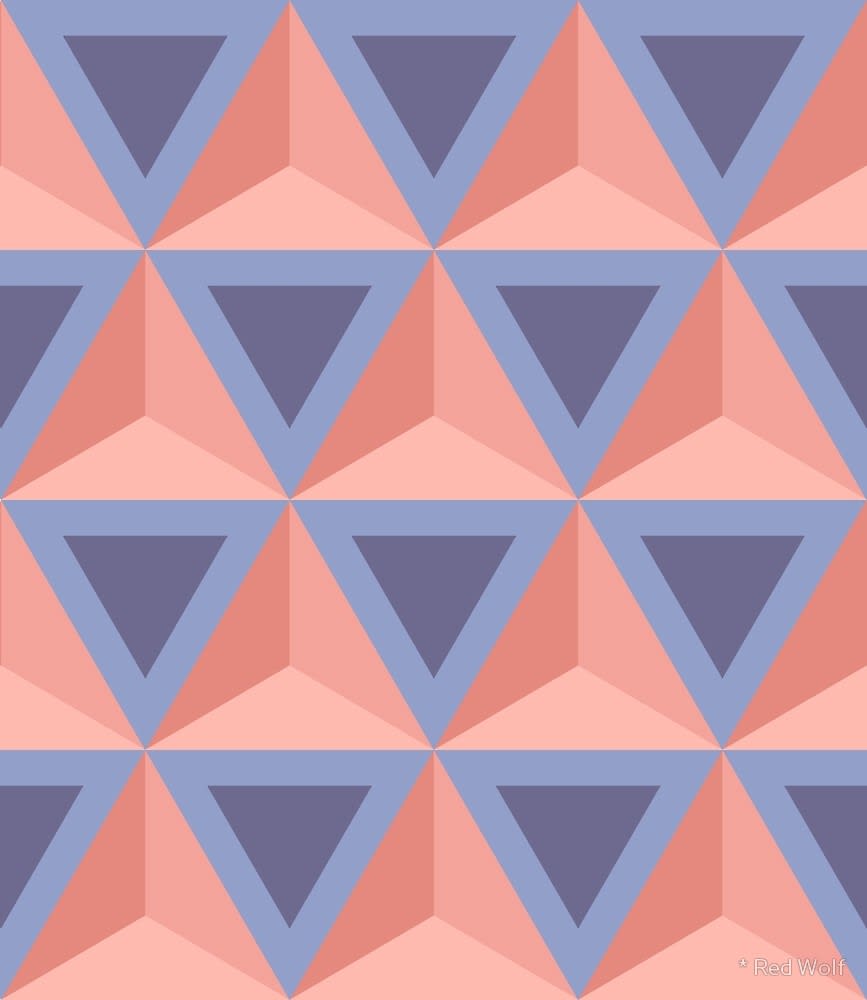 Geometric Pattern: Triangle / Red Wolf