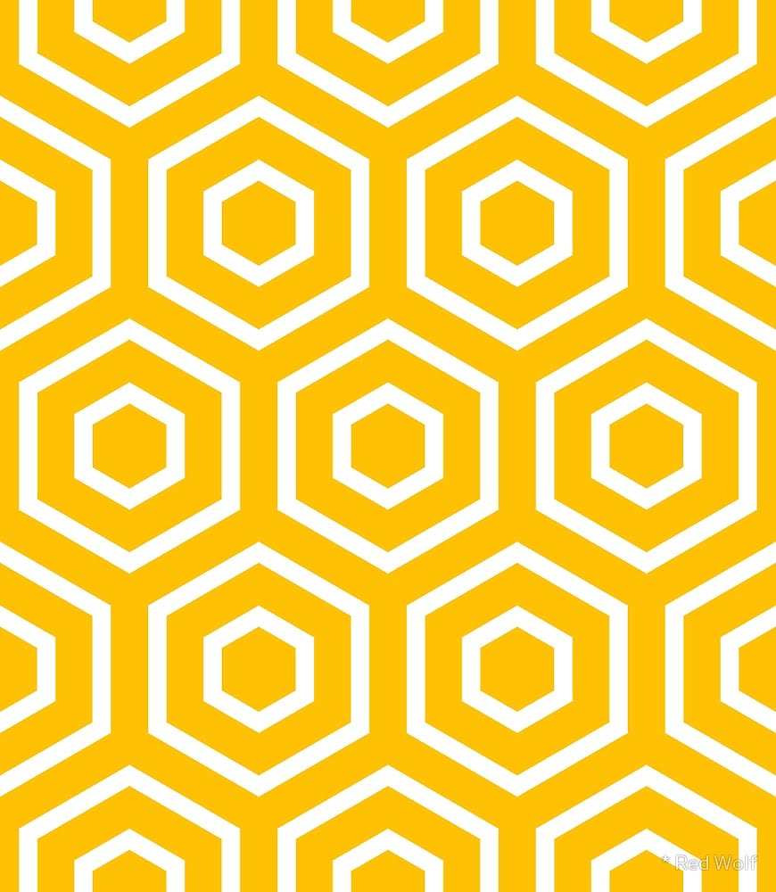 Geometric Pattern: Hexagon Ring / Red Wolf