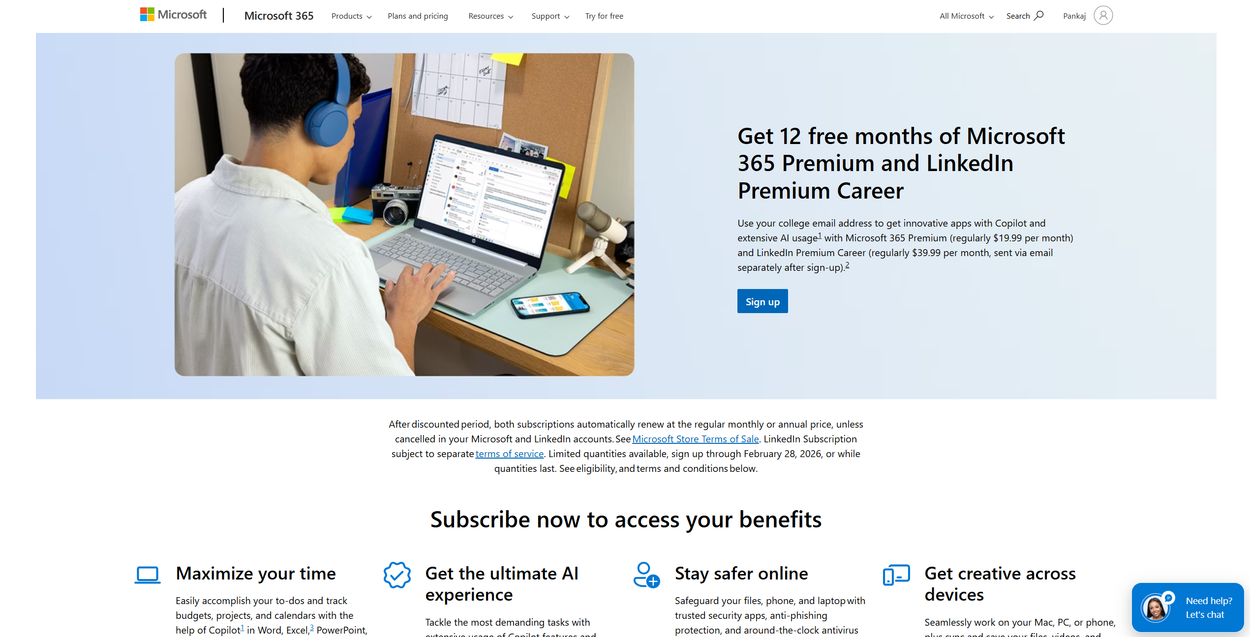 Microsoft 365 Premium & LinkedIn Premium Career Student Offer.png