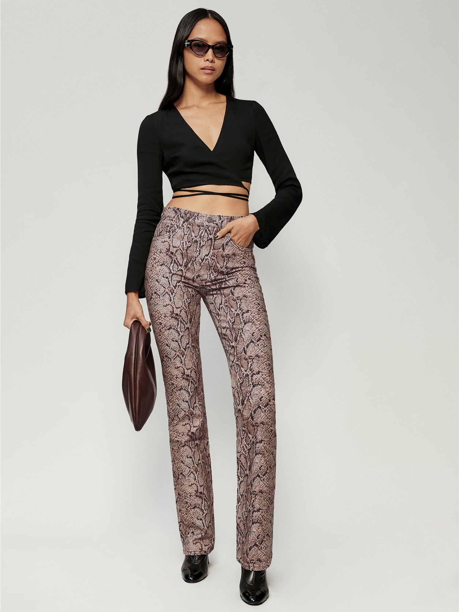 reformation leopard pants